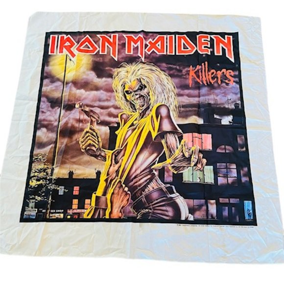 Iron Maiden Heavy Metal Banner Flag Wall Poster Eddie 1982 Transylvania 45X43